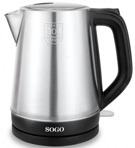 Електрочайник SOGO SS-7725, 1,7л , з нержавіючої сталі, Контроллер Strix